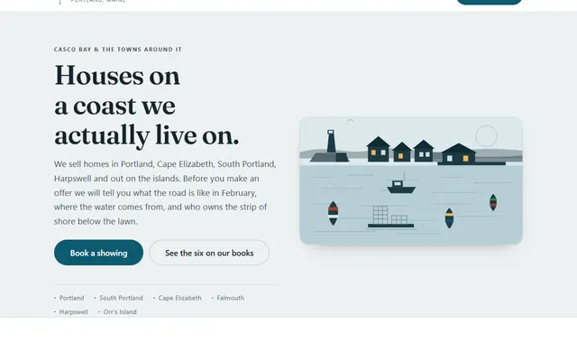 Harbor House Realty, primeiro ecrã