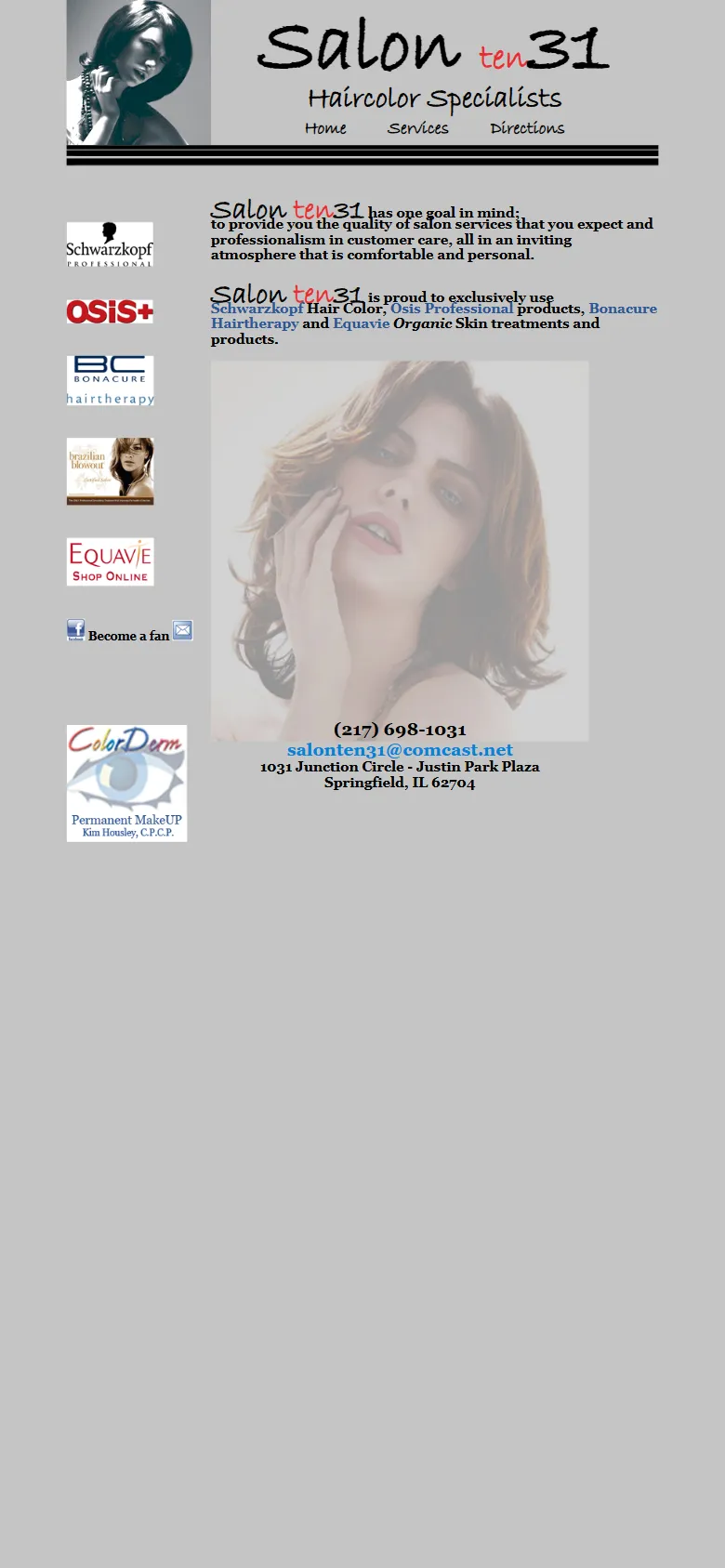 First screen of the site on a phone